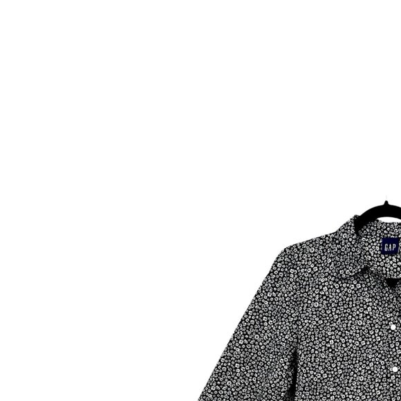 GAP Ditsy Floral Long Sleeve Peplum Shirt - Picture 2 of 5